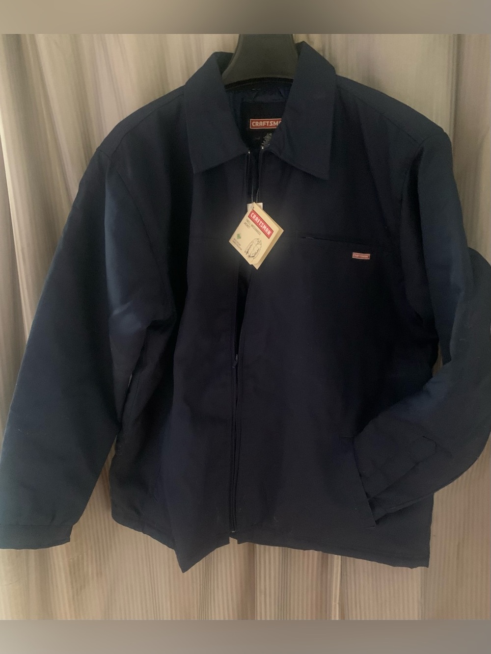 Craftsman Vintage Navy Zip-Up Mechanics Jacket